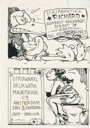Evert Geradts - 1977? - Tante Leny - Richard - Drukwerk (Advertising design - Dutch KV) - Illustration originale