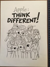 Jean-François Caritte - Apple : Think Different ! - Original Illustration