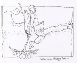 Georges Bess - La fleur - Illustration originale