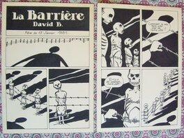 David B. - La barriere - cauchemar du cheval bleme - Planche originale