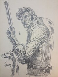 Jim Steranko - Bounty on Wildcat (prelim) - Original Illustration