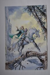 Tiburce Oger - Couverture des chevaliers d'émeraude tome wellan éditions Lafon - Couverture originale