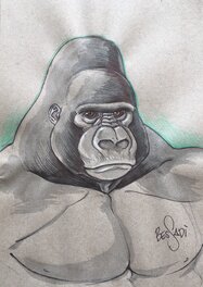 Bruno Bessadi - Gorille - Illustration originale