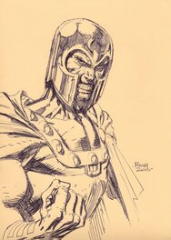 David Finch - Magneto - Magnifique Dessin Original - Comic Strip