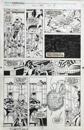 Scott McDaniel - Daredevil et Spiderman dans Daredevil n° 306 p 4 - Planche originale