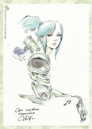 Chuma Hill - Robot Girl - Illustration originale