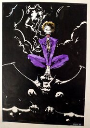 Mike Dubisch - Joker sur gargouille - Original Illustration