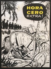 Hugo Pratt - Couverture Hora Cero - Original Cover