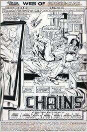 John Romita - WEB OF SPIDER-MAN #52 First Tittle Page - Planche originale