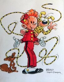 Batem - Spirou and friends - Illustration originale