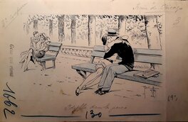 René Giffey - Irène de Chigago - Idylle dans les parcs - Illustration originale