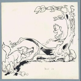 Marten Toonder - Tom Puss at the Panto - page 24 - Illustration originale