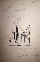 René Giffey - Irène de Chicago - Le sac - Illustration originale