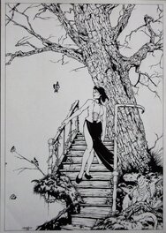 Philippe Vandaële - Girl in wonderland - Illustration originale