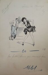 René Giffey - Irène de Chicago - "Charleston" - Illustration originale