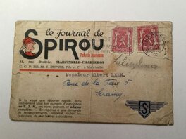 Jean Doisy - 05 a / Année 1943 / Carte du C.S.A. Club Aviation Spirou, signée par Jean DOISY. - Œuvre originale