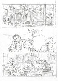 Luca Vannini - Crayonné préparatoire de la planche 13 de Détenu modèle - Tex magazine 2018 - Comic Strip