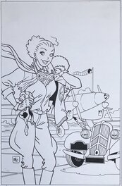 Eric Heuvel - January Jones - Backcover / cover Franse uitgave - Comic Strip