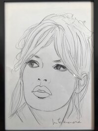 Milo Manara - Brigitte Bardot - Illustration originale