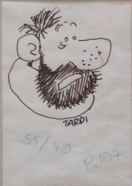 Jacques Tardi - Portrait de Haddock - Illustration originale