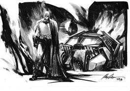 Rafael Albuquerque - Batman / batmobile par rafael albuquerque - Original Illustration