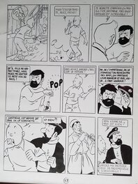 Pascal Somon - Hommage Tintin - Le Mystère de la Toison d'Or - planche - Planche originale