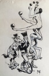 René Follet - Les Zingari - Original Illustration