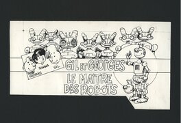 Original Illustration - 1988 - Gil et Georges, "Le maître des robots"