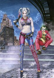 Lounis Chabane - Harley Quinn & the Joker - Illustration originale