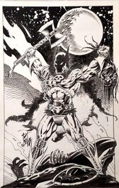 Newton Burcham - Darkwolf ou dark wolf Darkwulf The Hell Warrior - Illustration originale
