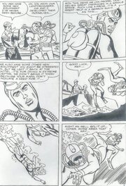Gil Kane - Frogmen 11 page 15.               .          .           .           .            .Menace From The Deep! - Planche originale