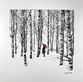 Christophe Chabouté - La neige... Splendeur et poésie... - Original Illustration