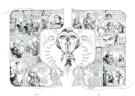Benoît Dahan - Dans la tête de Sherlock Holmes Pl 12-13 - Planche originale