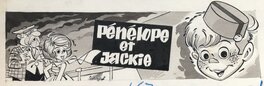 Claude Marin - Penélope et Jackie . 9 Illustrations - Illustration originale