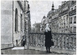 Jean-Claude Götting - Paris - Saint Augustin - Original Illustration