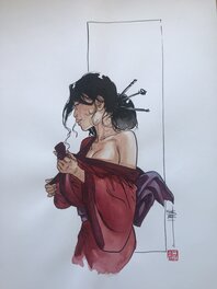 Frédéric Genêt - Geisha - Illustration originale