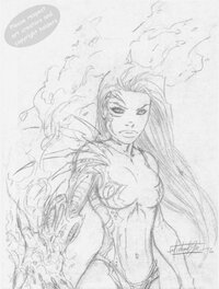 Michael Turner - Sara & the Witchblade PinUp by Michael Turner - Œuvre originale