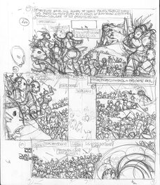 Juan Giménez - Crayonné préparatoire pour la caste des Méta-Barons - Original art