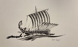 Riff Reb's - Hommes à la mer - "L'Odyssée" - Original Illustration
