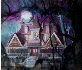 Bill Sienkiewicz - Haunted house - Illustration originale