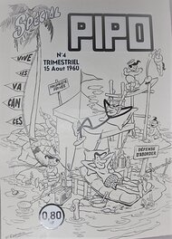 Cézard - Couverture Special PIPO du 15 Aout  1960 - Original Cover