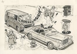 Harry North - "everyday crimes" MAD #220 - Illustration originale