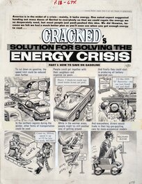Bill Ward - " Energy Crisis " Cracked Mag #117 - Planche originale