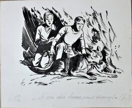 Fred & Liliane Funcken - Le Mystère de Trestignel - Illustration originale