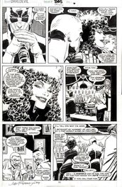 John Romita Jr. - Daredevil #266 page 11 by John Romita Jr - Daredevil drinking at a bar with the Devil - Planche originale