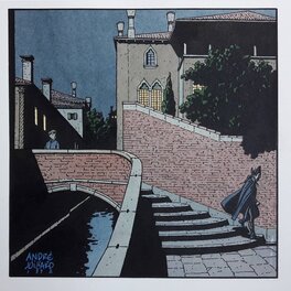 André Juillard - Gianni et le fantôme du Palais Dario (Venise) - Original Illustration