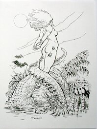 Régis Moulun - Le réveil - Illustration originale