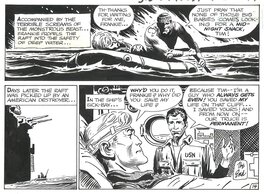 Joe Kubert - Star Spangled War Stories # 137. " War that Time Forgot " p.14. ( 1968 ) - Planche originale