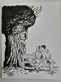 Deloupy - Love story à l'iranienne - Illustration originale