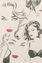 Walter Minus - Norma, Eve, Caprice, Gilda y Julia - Illustration originale